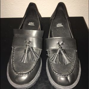 Black loafers